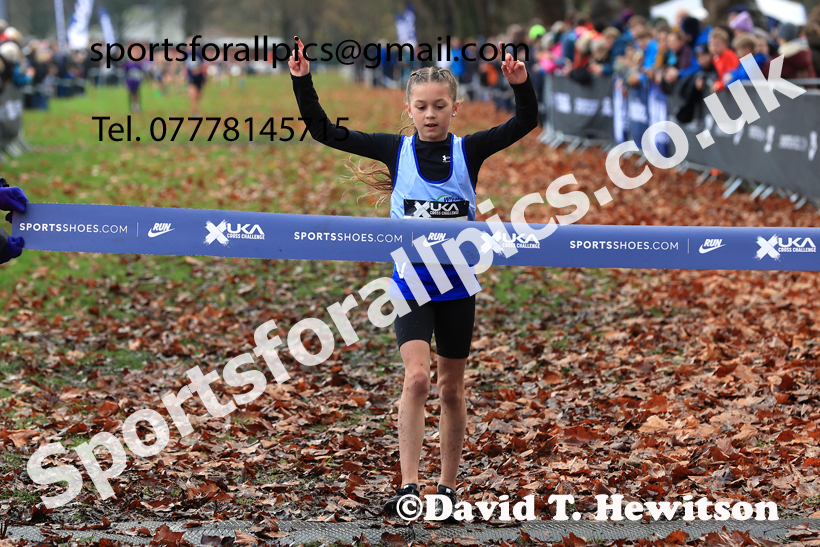 Girls Under-11s 2025 Liverpool Cross Challenge, Sefton Park, Saturday, November 22th. Photo: David T. Hewitson/Sports for All Pics